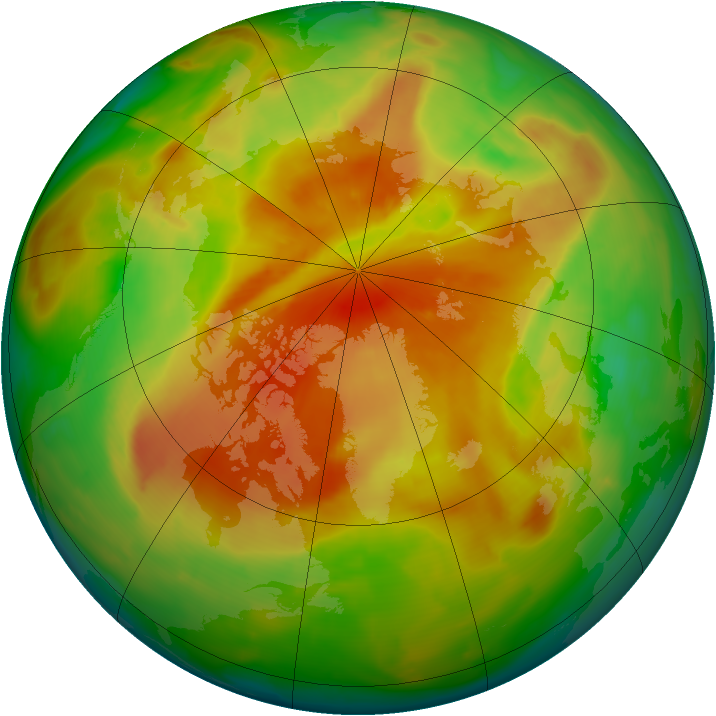 Arctic ozone map for 10 May 2013